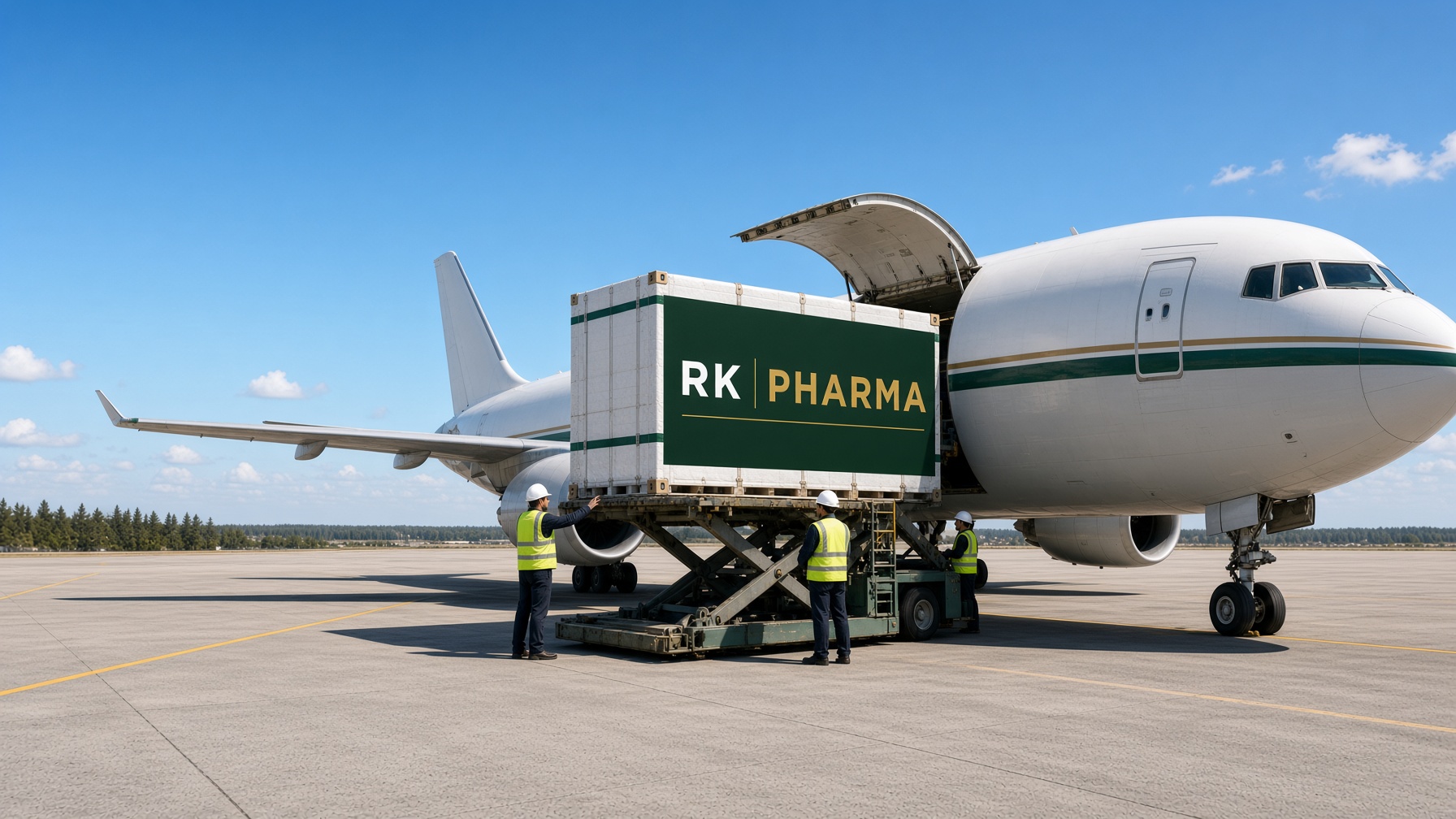 Air cargo and export logistics for pharmaceutical shipments
